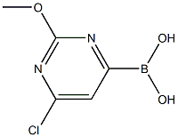 2-METHOXY-6-CHLOROPYRIMIDINE-4-BORONIC ACID Structure