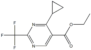 4-CYCLOPROPYL-2-(TRIFLUOROMETHYL)PYRIMIDINE-5-CARBOXYLIC ACID ETHYL ESTER 구조식 이미지
