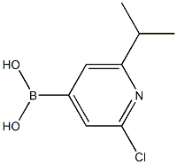 (2-CHLORO-6-ISOPROPYLPYRIDIN-4-YL)BORONIC ACID 구조식 이미지