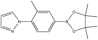 1-[2-METHYL-4-(4,4,5,5-TETRAMETHYL-1,3,2-DIOXABOROLAN-2-YL)PHENYL]-1H-PYRAZOLE 구조식 이미지