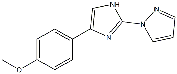 1-[4-(4-METHOXYPHENYL)-1H-IMIDAZOL-2-YL]-1H-PYRAZOLE 구조식 이미지