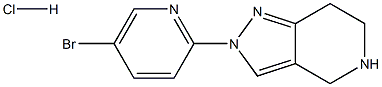 2-(5-BROMOPYRIDIN-2-YL)-4,5,6,7-TETRAHYDRO-2H-PYRAZOLO[4,3-C]PYRIDINE HYDROCHLORIDE Structure
