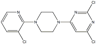 2,4-DICHLORO-6-[4-(3-CHLOROPYRIDIN-2-YL)PIPERAZIN-1-YL]PYRIMIDINE Structure