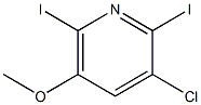 3-CHLORO-2,6-DIIODO-5-METHOXYPYRIDINE 구조식 이미지