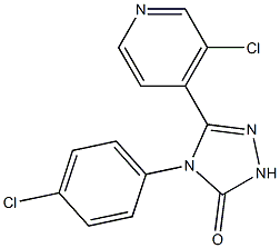 4-(4-CHLORO-PHENYL)-5-(3-CHLORO-PYRIDIN-4-YL)-2,4-DIHYDRO-[1,2,4]TRIAZOL-3-ONE Structure