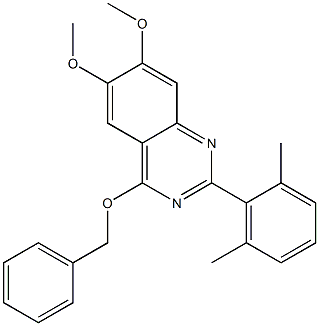 4-(BENZYLOXY)-2-(2,6-DIMETHYLPHENYL)-6,7-DIMETHOXYQUINAZOLINE 구조식 이미지