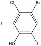 4-BROMO-3-CHLORO-2,6-DIIODOPHENOL 구조식 이미지