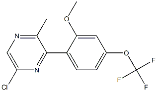 5-CHLORO-3-[2-METHOXY-4-(TRIFLUOROMETHOXY)PHENYL]-2-METHYLPYRAZINE 구조식 이미지