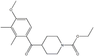 ETHYL 4-(4-METHOXY-2,3-DIMETHYLBENZOYL)PIPERIDINE-1-CARBOXYLATE Structure