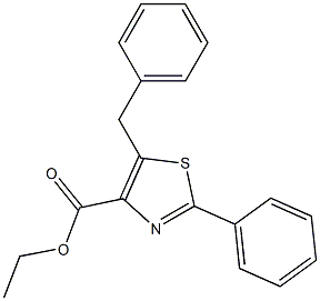 ETHYL 5-BENZYL-2-PHENYL-1,3-THIAZOLE-4-CARBOXYLATE 구조식 이미지