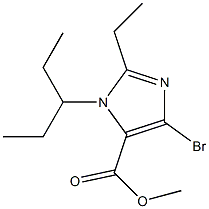 METHYL 4-BROMO-2-ETHYL-1-(1-ETHYLPROPYL) -1H-IMIDAZOLE-5-CARBOXYLATE Structure