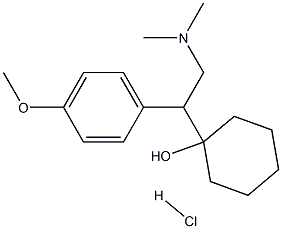 1-[2-dimethylamino-1-(4-methoxyphenyl)ethyl]cyclohexan-1-ol hydrochloride Structure