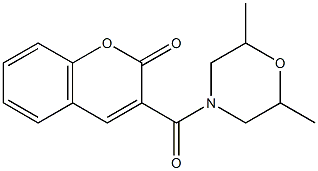 3-[(2,6-dimethylmorpholino)carbonyl]-2H-chromen-2-one Structure