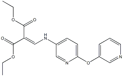 diethyl 2-({[6-(3-pyridyloxy)-3-pyridyl]amino}methylidene)malonate Structure