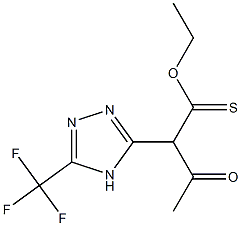 Ethyl 3-oxo-2-[5-(trifluoromethyl)-4H-1,2,4-triazol-3-yl]thiobutanoate 구조식 이미지