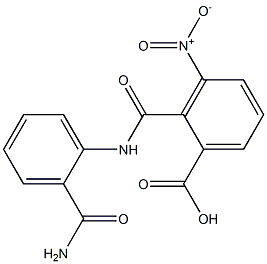2-{[2-(aminocarbonyl)anilino]carbonyl}-3-nitrobenzoic acid Structure