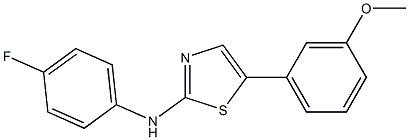 N2-(4-fluorophenyl)-5-(3-methoxyphenyl)-1,3-thiazol-2-amine Structure