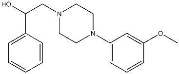 2-[4-(3-methoxyphenyl)piperazino]-1-phenyl-1-ethanol 구조식 이미지