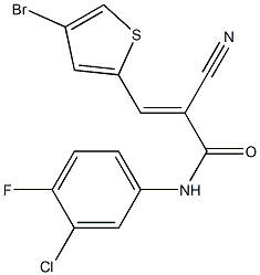 N1-(3-chloro-4-fluorophenyl)-3-(4-bromo-2-thienyl)-2-cyanoacrylamide Structure