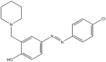 4-[2-(4-chlorophenyl)diaz-1-enyl]-2-(piperidinomethyl)phenol Structure