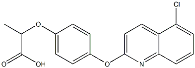 2-{4-[(5-chloro-2-quinolyl)oxy]phenoxy}propanoic acid Structure