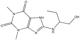 8-{[1-(hydroxymethyl)propyl]amino}-1,3-dimethyl-2,3,6,7-tetrahydro-1H-purine-2,6-dione Structure