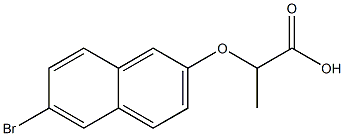2-[(6-bromo-2-naphthyl)oxy]propanoic acid Structure