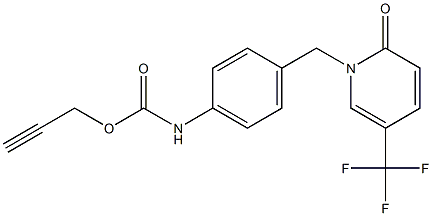 2-propynyl N-(4-{[2-oxo-5-(trifluoromethyl)-1(2H)-pyridinyl]methyl}phenyl)carbamate 구조식 이미지