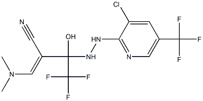 2-(1-{2-[3-chloro-5-(trifluoromethyl)-2-pyridinyl]hydrazino}-2,2,2-trifluoro-1-hydroxyethyl)-3-(dimethylamino)acrylonitrile 구조식 이미지