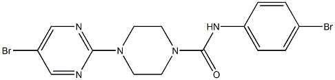 N1-(4-bromophenyl)-4-(5-bromopyrimidin-2-yl)piperazine-1-carboxamide Structure