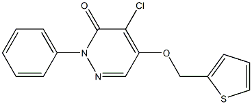 4-chloro-2-phenyl-5-(2-thienylmethoxy)-2,3-dihydropyridazin-3-one Structure