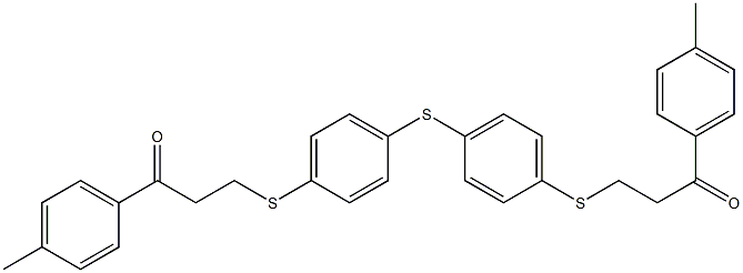 1-(4-methylphenyl)-3-({4-[(4-{[3-(4-methylphenyl)-3-oxopropyl]sulfanyl}phenyl)sulfanyl]phenyl}sulfanyl)-1-propanone 구조식 이미지