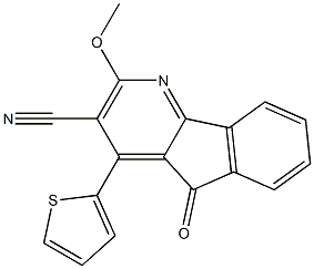 2-methoxy-5-oxo-4-(2-thienyl)-5H-indeno[1,2-b]pyridine-3-carbonitrile Structure