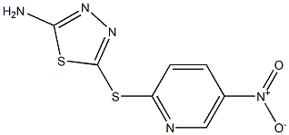 5-[(5-nitro-2-pyridyl)thio]-1,3,4-thiadiazol-2-amine Structure