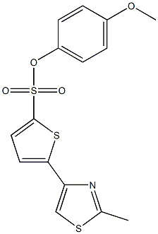 4-methoxyphenyl 5-(2-methyl-1,3-thiazol-4-yl)thiophene-2-sulfonate Structure