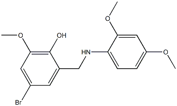 4-bromo-2-[(2,4-dimethoxyanilino)methyl]-6-methoxybenzenol 구조식 이미지