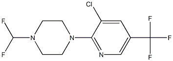 1-[3-chloro-5-(trifluoromethyl)-2-pyridinyl]-4-(difluoromethyl)piperazine Structure