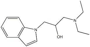 1-(diethylamino)-3-(1H-indol-1-yl)propan-2-ol 구조식 이미지