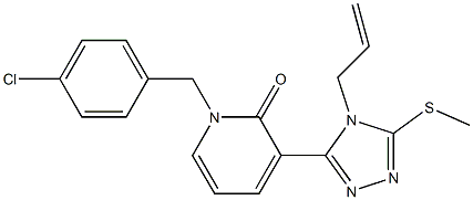 3-[4-allyl-5-(methylsulfanyl)-4H-1,2,4-triazol-3-yl]-1-(4-chlorobenzyl)-2(1H)-pyridinone Structure