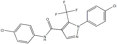 N4,1-di(4-chlorophenyl)-5-(trifluoromethyl)-1H-pyrazole-4-carboxamide Structure