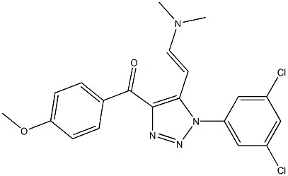 {1-(3,5-dichlorophenyl)-5-[(E)-2-(dimethylamino)ethenyl]-1H-1,2,3-triazol-4-yl}(4-methoxyphenyl)methanone 구조식 이미지