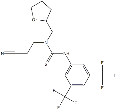 N-(2-cyanoethyl)-N'-[3,5-di(trifluoromethyl)phenyl]-N-tetrahydrofuran-2-ylmethylthiourea Structure