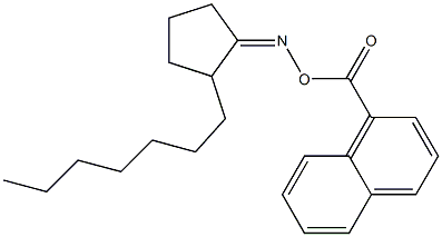 1-({[(2-heptylcyclopentylidene)amino]oxy}carbonyl)naphthalene Structure