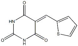 5-(2-thienylmethylidene)hexahydropyrimidine-2,4,6-trione Structure