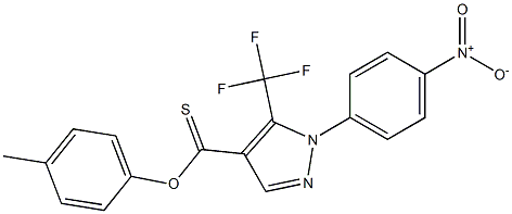 4-methylphenyl 1-(4-nitrophenyl)-5-(trifluoromethyl)-1H-pyrazole-4-carbothioate Structure