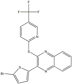 2-(5-bromo-2-thienyl)-3-{[5-(trifluoromethyl)-2-pyridyl]thio}quinoxaline Structure