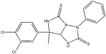 7-(3,4-dichlorophenyl)-7-methyl-3-phenyldihydro-1H-imidazo[1,5-b][1,2,4]triazole-2,5(3H,6H)-dithione 구조식 이미지