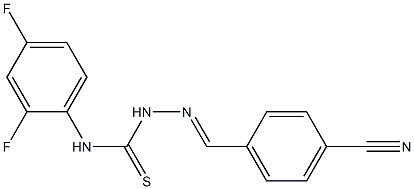 2-[(E)-(4-cyanophenyl)methylidene]-N-(2,4-difluorophenyl)-1-hydrazinecarbothioamide 구조식 이미지