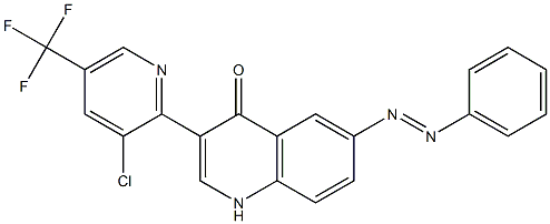 3-[3-chloro-5-(trifluoromethyl)-2-pyridinyl]-6-[(E)-2-phenyldiazenyl]-4(1H)-quinolinone Structure