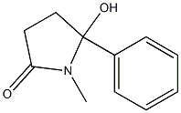5-hydroxy-1-methyl-5-phenyl-2-pyrrolidinone Structure